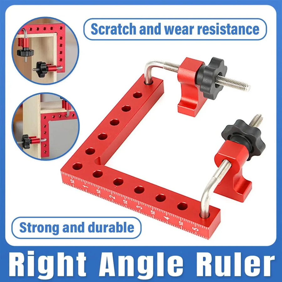 Right Angle Ruler Woodworking Clamp L Type Scribe Positioning Holder Tool
