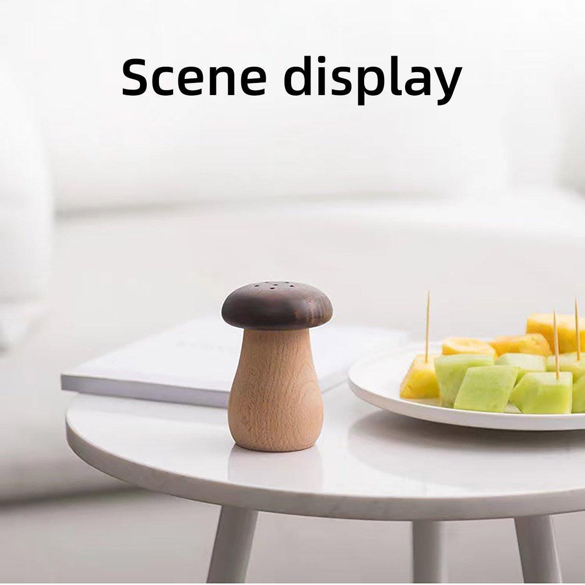 Solid Wood Toothpick Holder Black Walnut Beech Cute Mushroom Toothpick Box