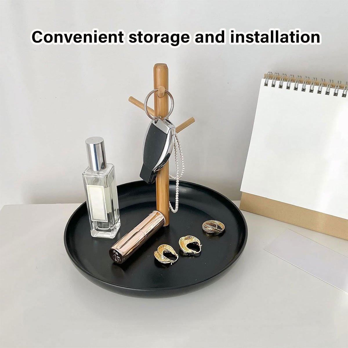 Branch Tray Desktop Storage Organizer Key Holder Rack for Living Room Entryway - White