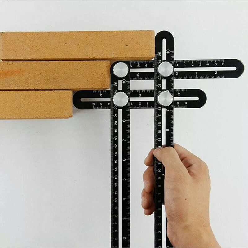 Universal Angularizer Ruler Multi Angle Measuring Template Tool Hole Locator Au