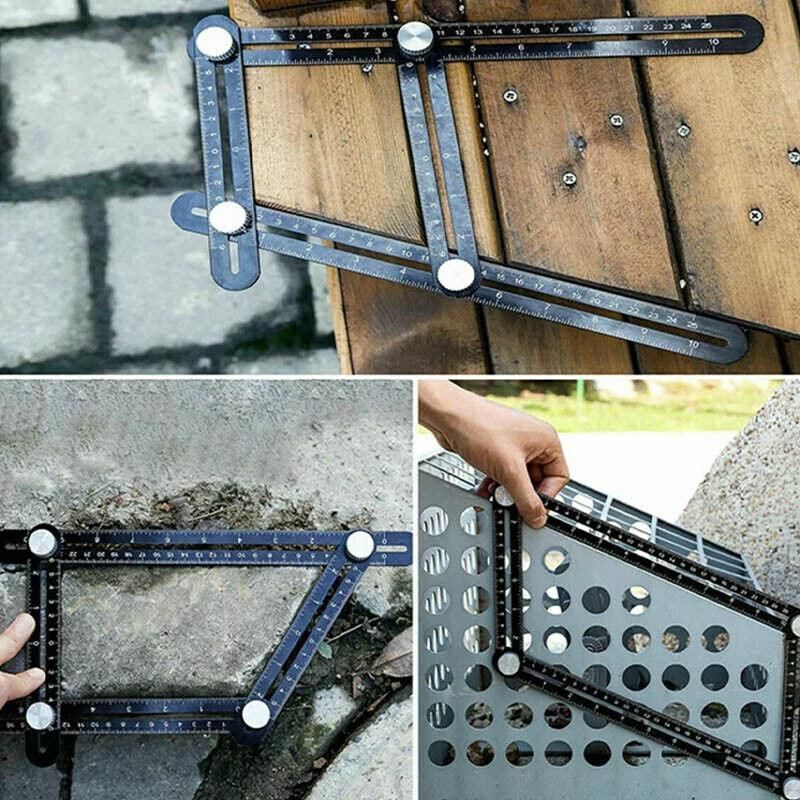 Universal Angularizer Ruler Multi Angle Measuring Template Tool Hole Locator Au