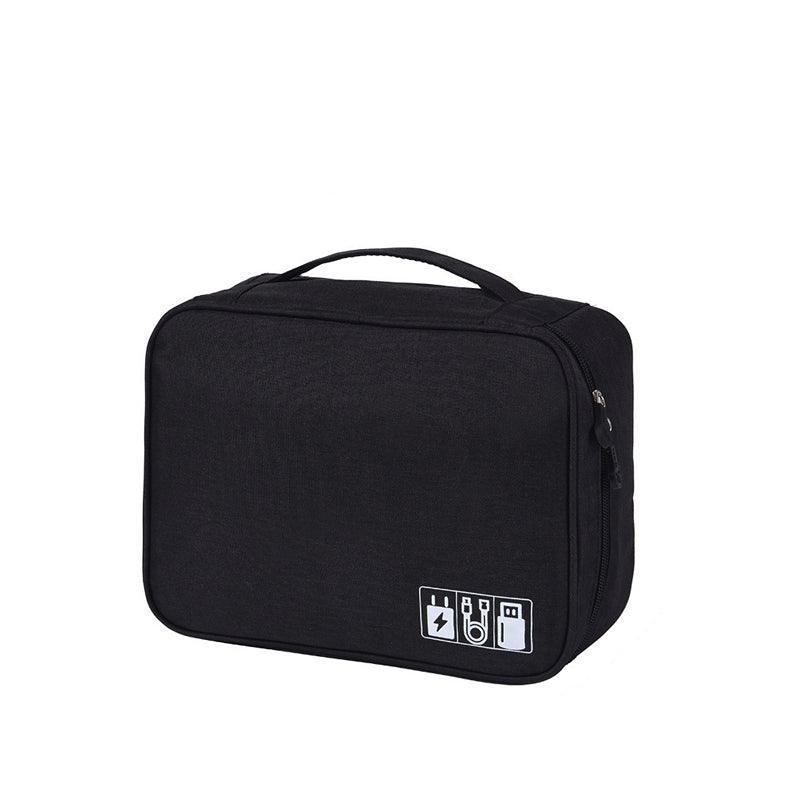 Cable Organizer Bag Charger USB Electronic Accessories Storage Travel Case - Navy