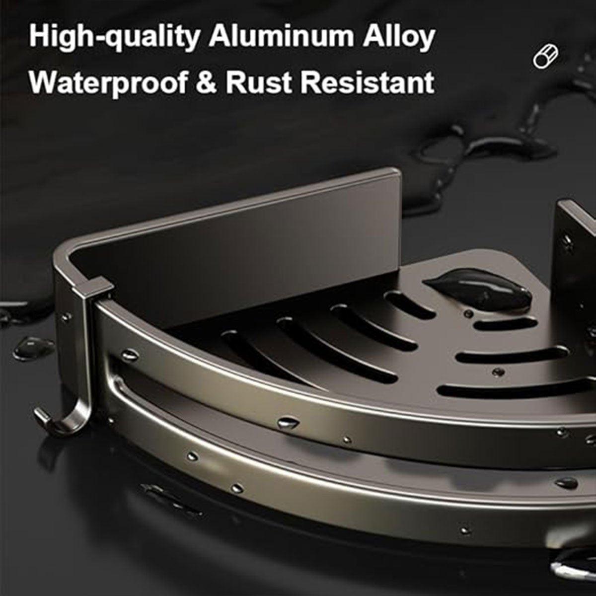 Single Tier Triangle Bathroom Shower Shelf Organizer Rack Wall Mounted Storage