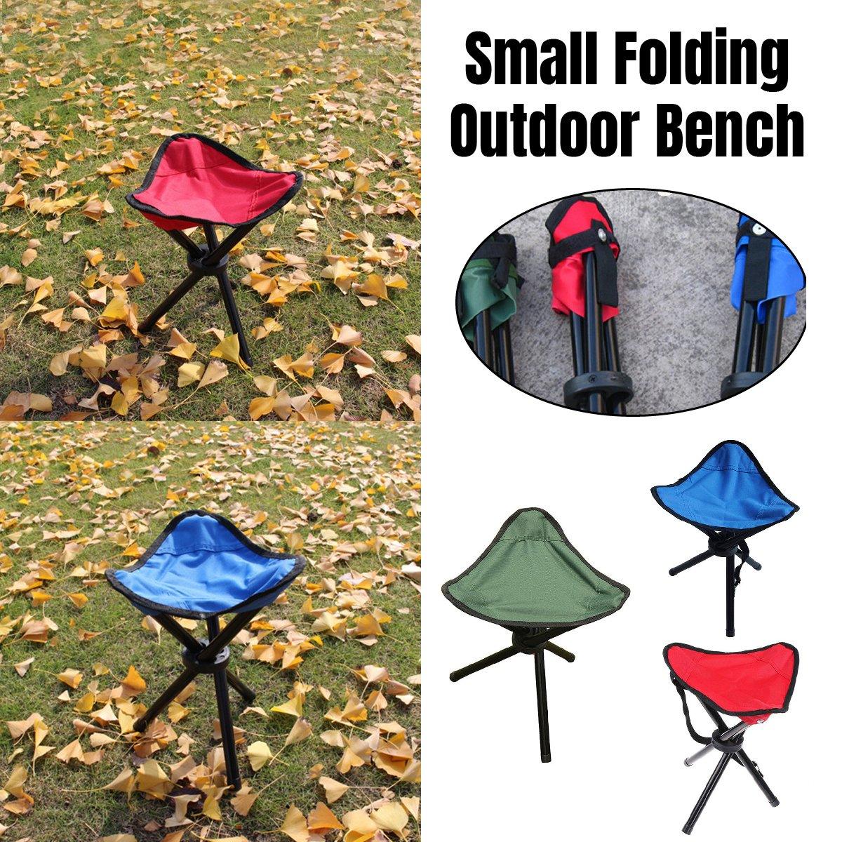 Folding Portable Beach Chair Fishing Stool Outdoor Lightweight Camping Chair - Red