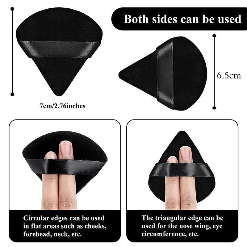 1/10X Triangle Cosmetic Puff Mini Cotton Makeup Sponge Powder Tool - Pink