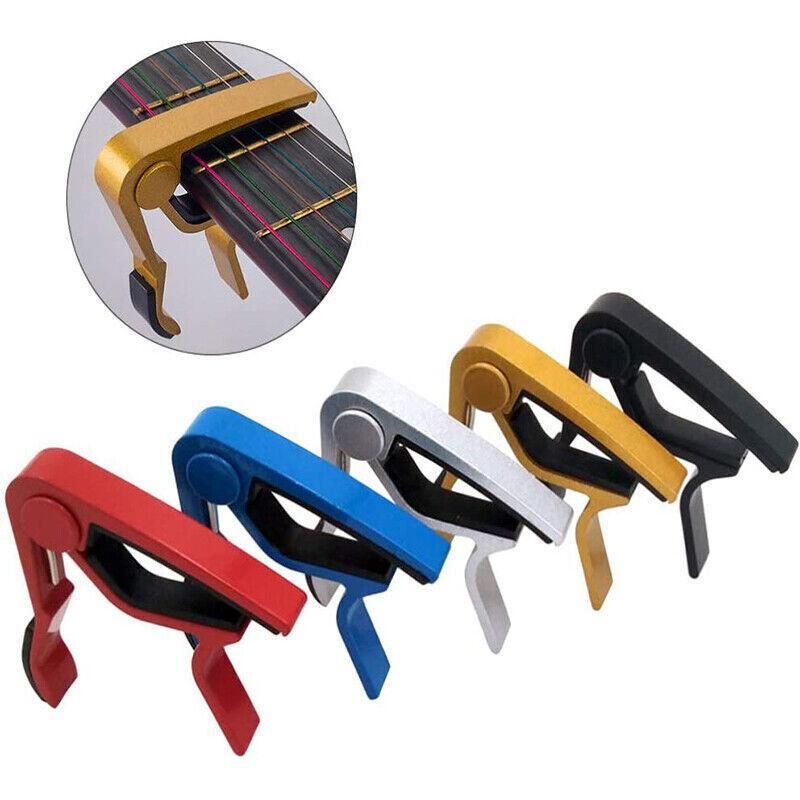 Premium Alloy Capo Quick Change Trigger Clamp For Guitar Banjo Ukulele Mandolin - Red
