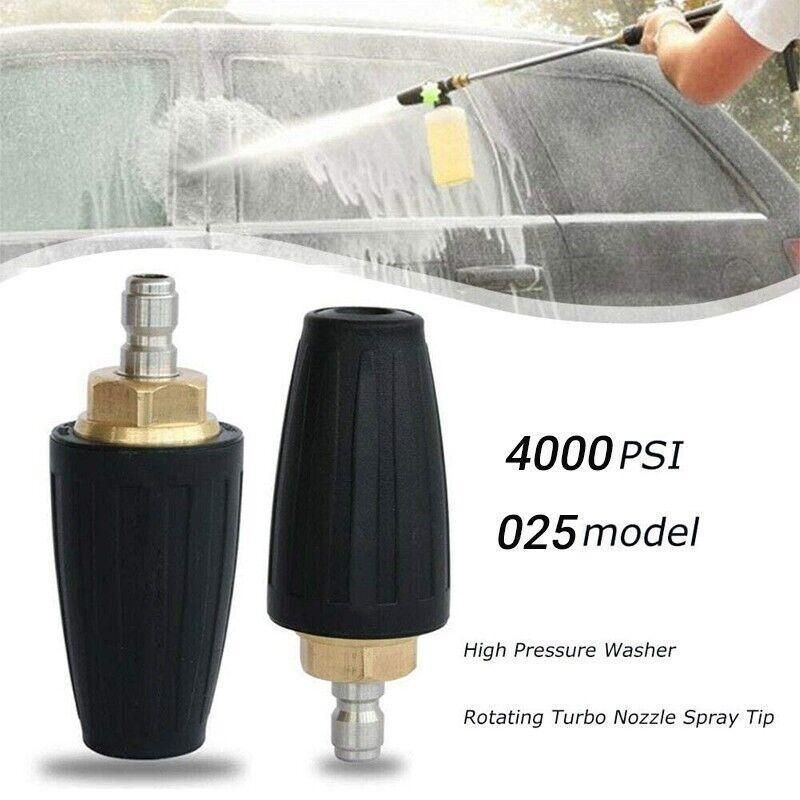 4000Psi Turbo Nozzle For Pressure Washer Rotating Nozzle And 5 Tips 1/4inch