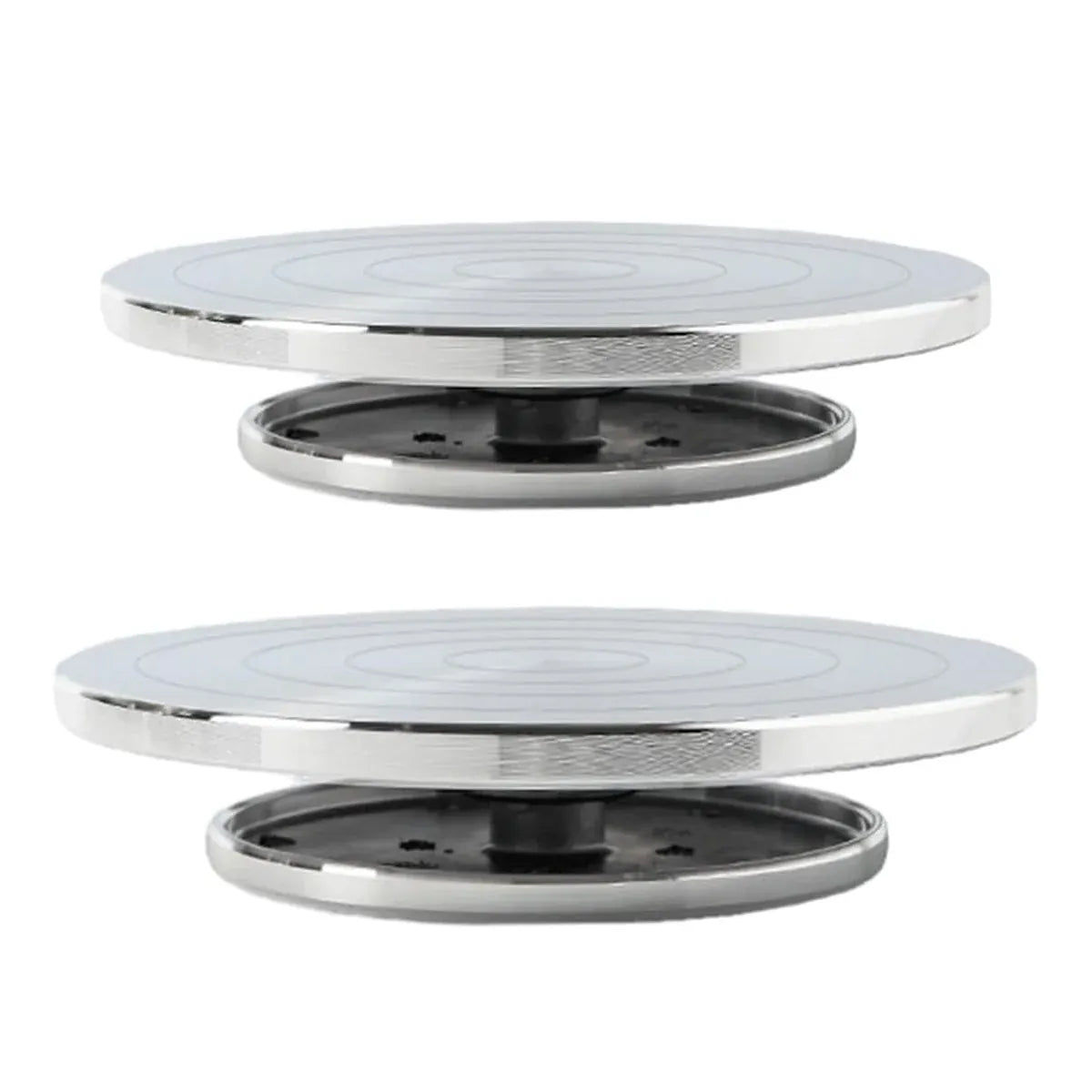 Ceramic Manual Turntable Aluminium Alloy Revolving Stand Double-Sided