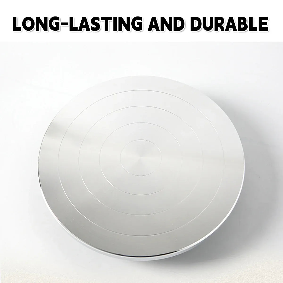 Ceramic Manual Turntable Aluminium Alloy Revolving Stand Double-Sided