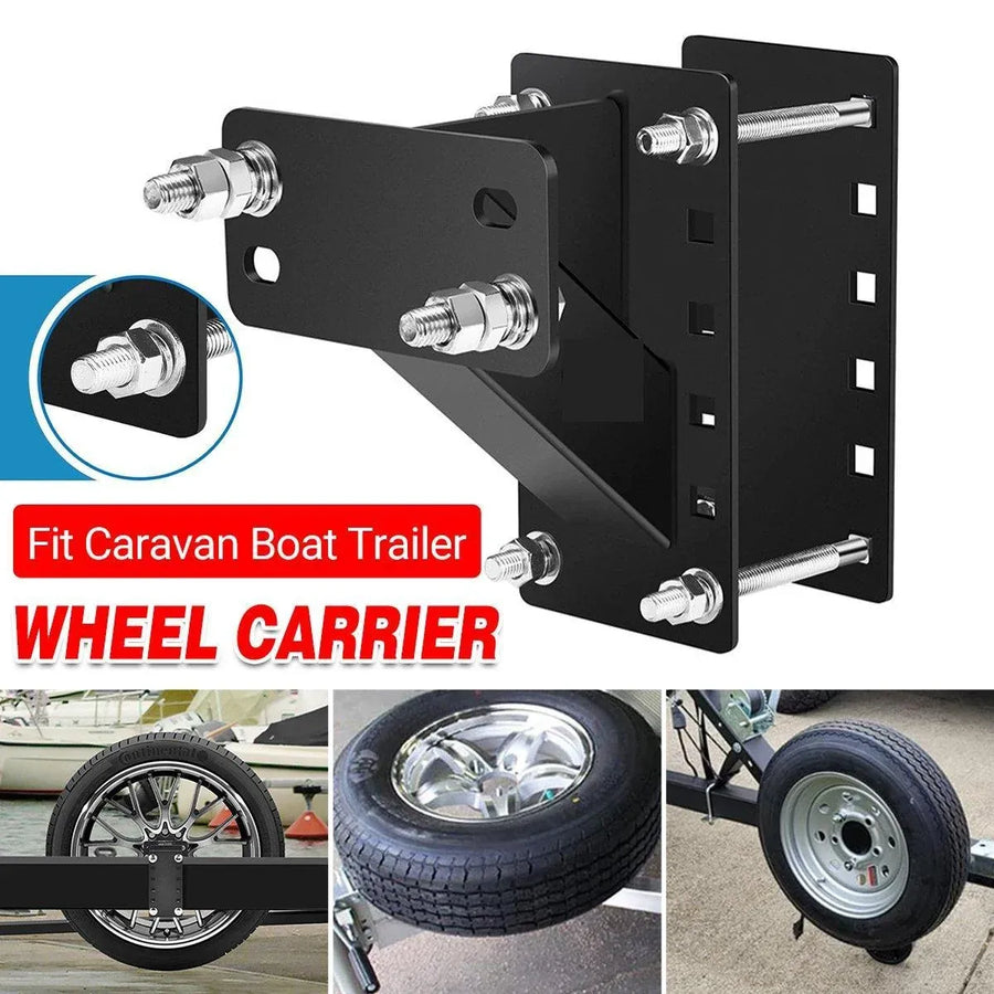Heavy Duty Car Trailer Spare Tire Carrier Mount Universal Steel 150 lbs Capacity