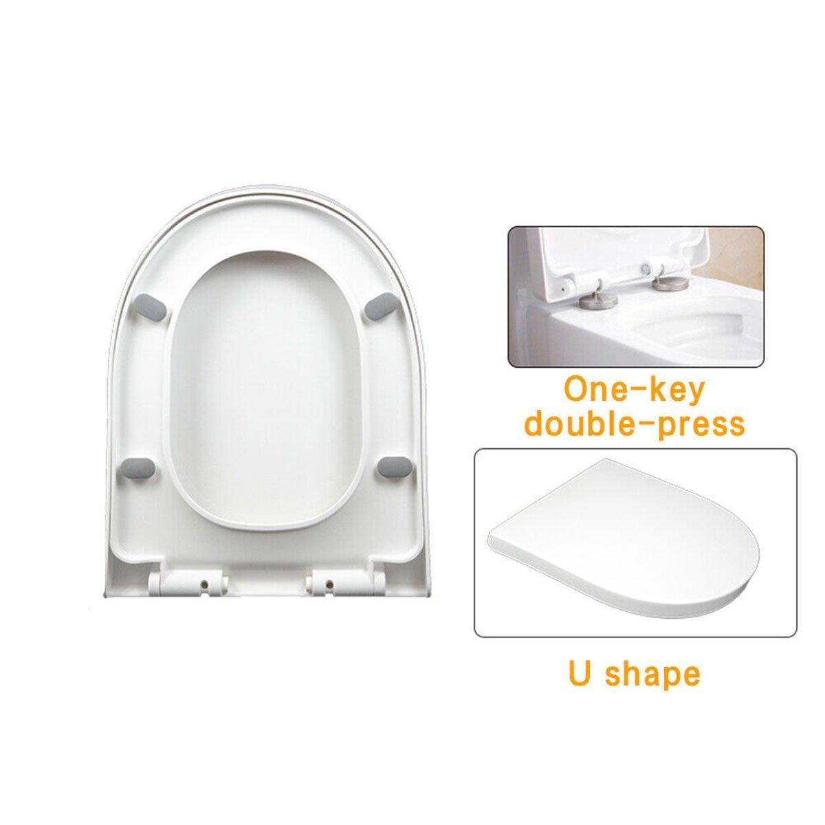Toilet Seat Cover Universal Toilet Lid Cover Replacement Bathroom Seat Cover