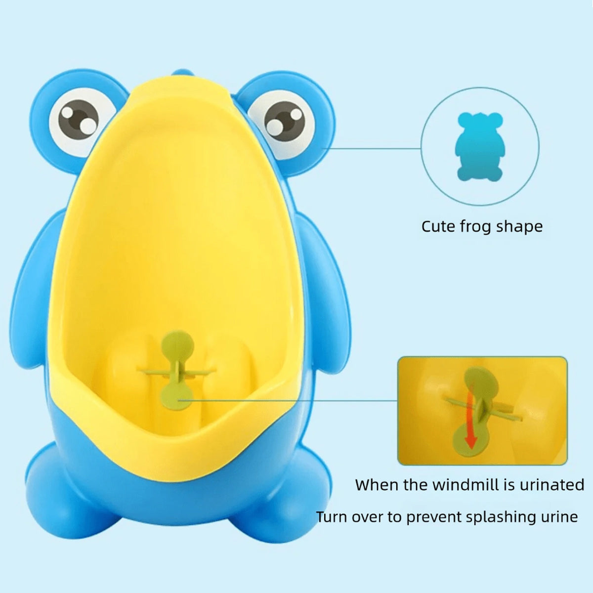 Wall Mounted Frog Urinal for Young Users Toilet Training Standing Potty Solution