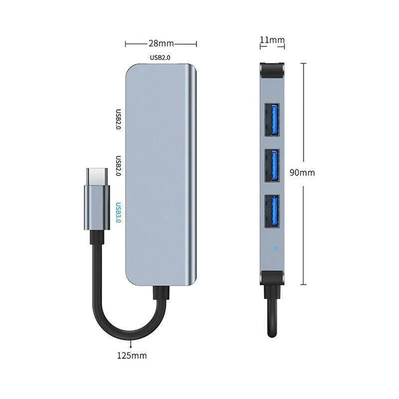 8/6/4-In-1 Usb-C Hub Adapter Type-C Hub Hdmi For Macbook Pro/Air Ipad Pro Laptop - 8-IN-1
