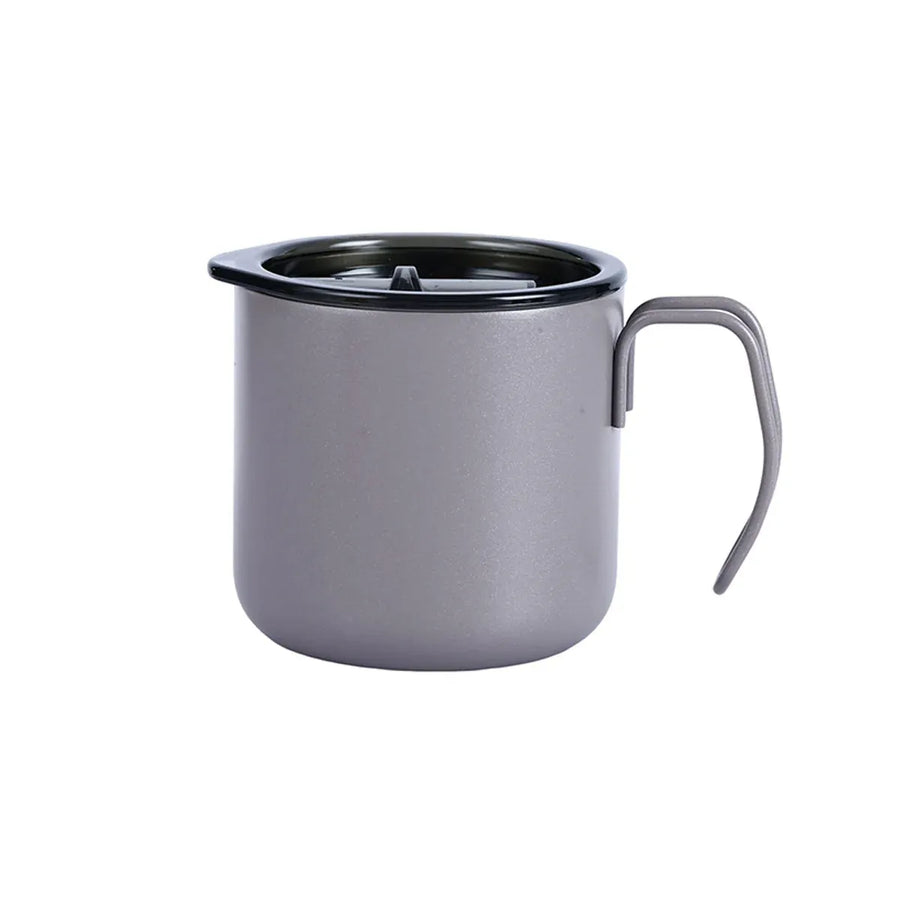Stainless Steel Double Wall Coffee Cup Thermal Insulated Travel Mug Durable - Grey