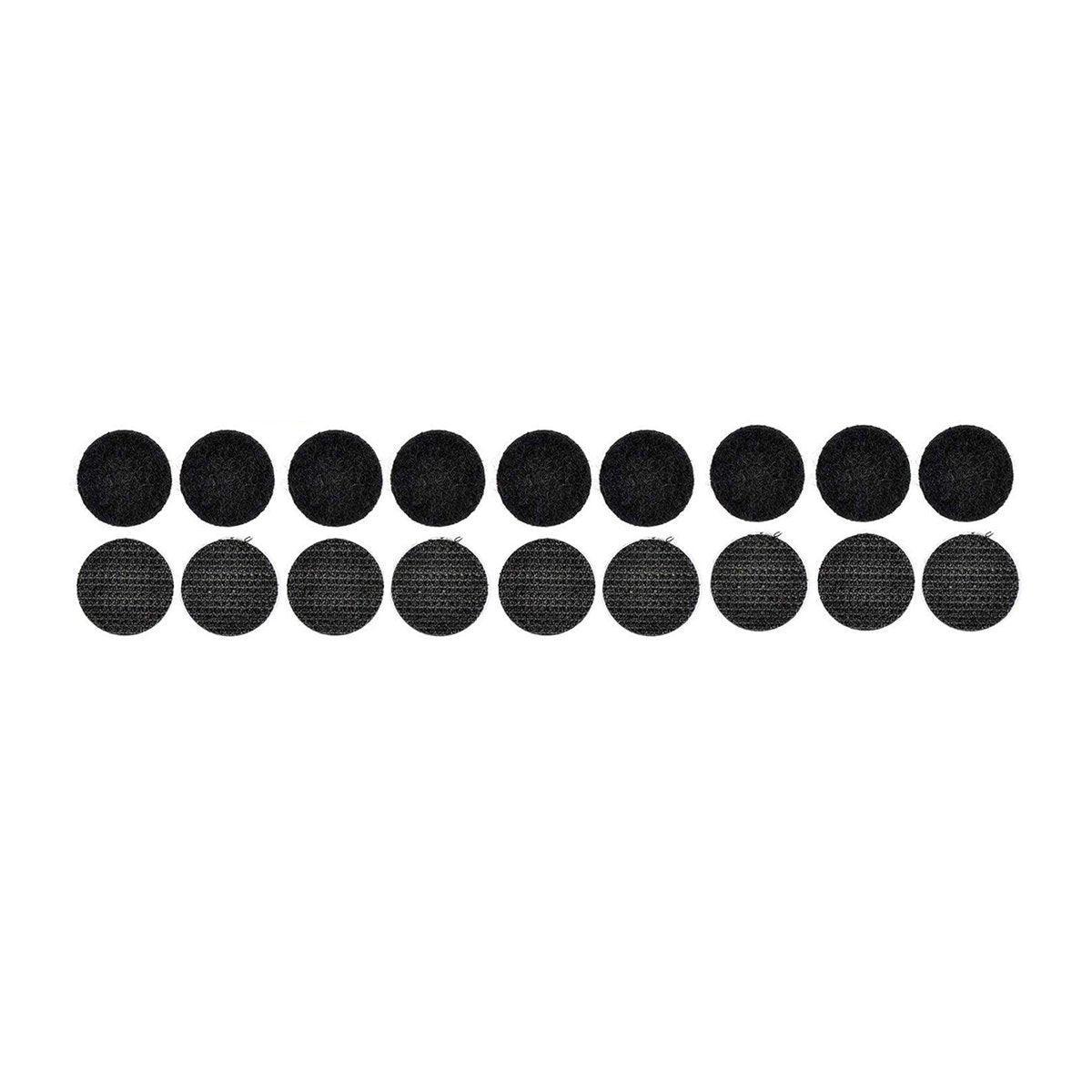 Strong Sticky Round Self Adhesive Dots DIY Bond Tape No Mark Fasteners - Black 30Pairs - 15mm