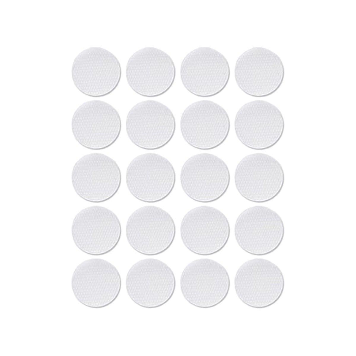 Strong Sticky Round Self Adhesive Dots DIY Bond Tape No Mark Fasteners - White 4Pairs - 50mm