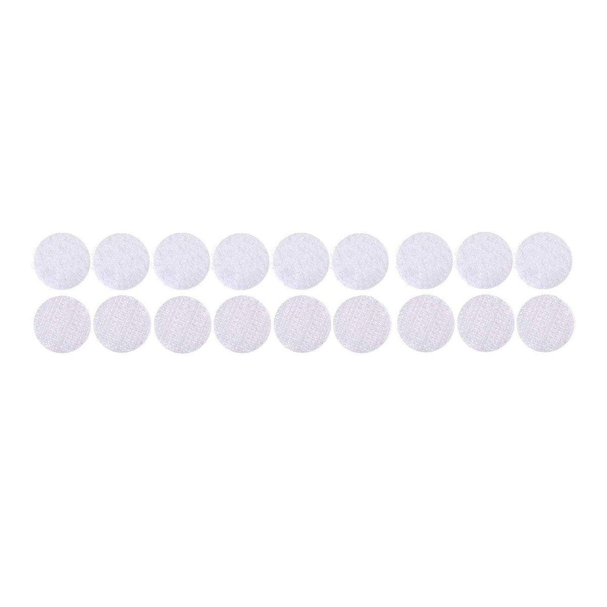 Strong Sticky Round Self Adhesive Dots DIY Bond Tape No Mark Fasteners - White 4Pairs - 50mm