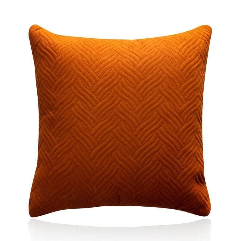 1PC Luxurious Modern Velvet Cushion Cover Soft Square Decorative Pillowcase Au - Orange