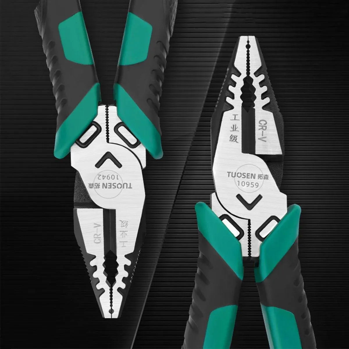 Labor-Saving Multi-Functional Tiger Pliers Flat Needle-Nose Diagonal Wire Pliers - Diagonal cutting pliers-6inch