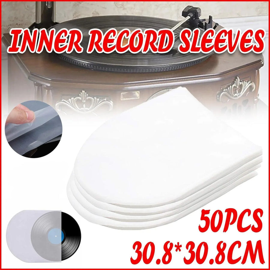 50X Sleeves Inner LP Music Durable For 12inch Vinyl Record Plastic Record Cover
