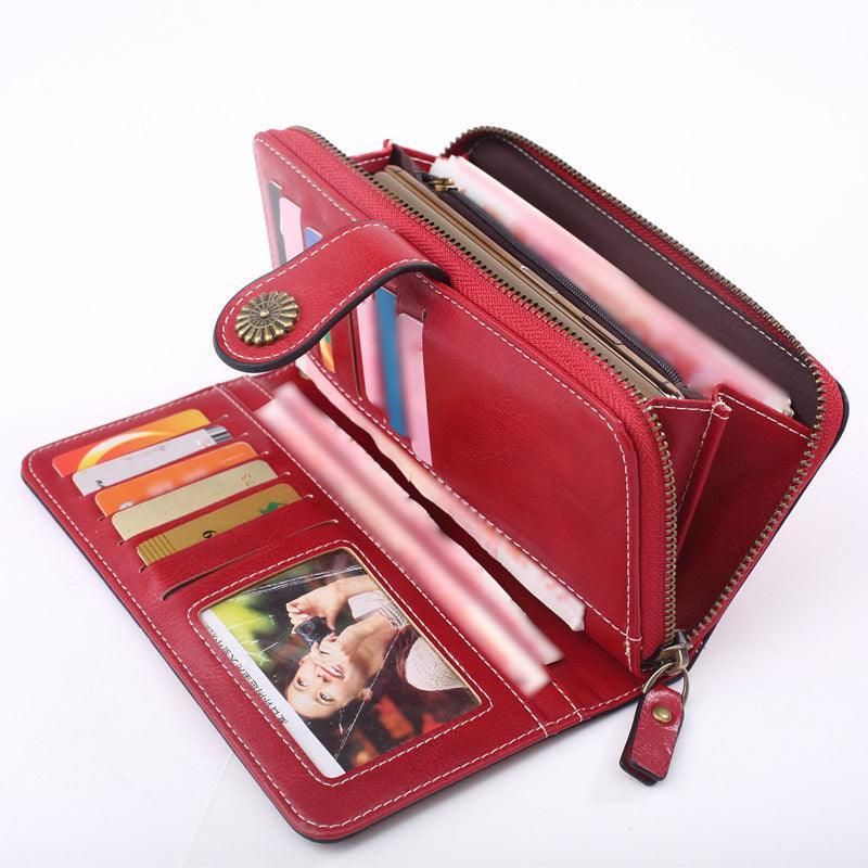 Women Wallets Purse Organizer Pouch Bag Credit Card Cash Holder Case Handbag Au - Black