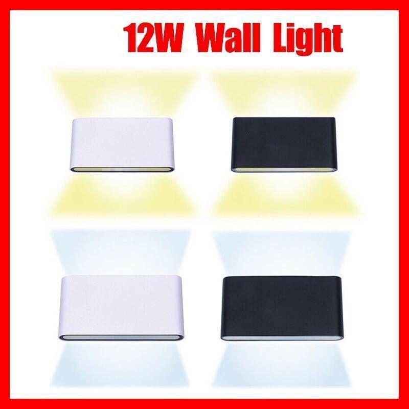 LED Wall Light IP65 Waterproof Modern Up Down Outdoor Indoor Sconce Lamp - Wall Light-White-Cool