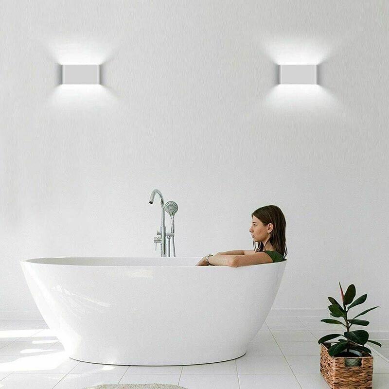 LED Wall Light IP65 Waterproof Modern Up Down Outdoor Indoor Sconce Lamp - Wall Light-White-Cool