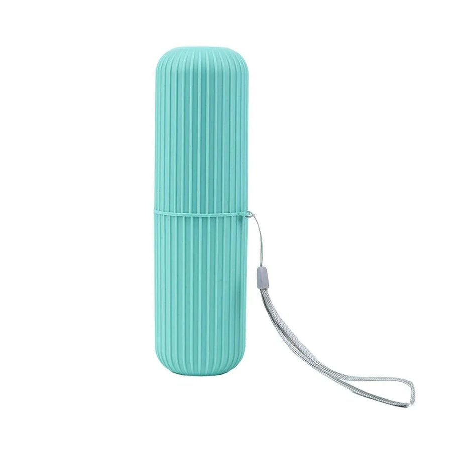 Travel Toothbrush and Toothpaste Holder Portable Bathroom Storage Box Case Cover - Green