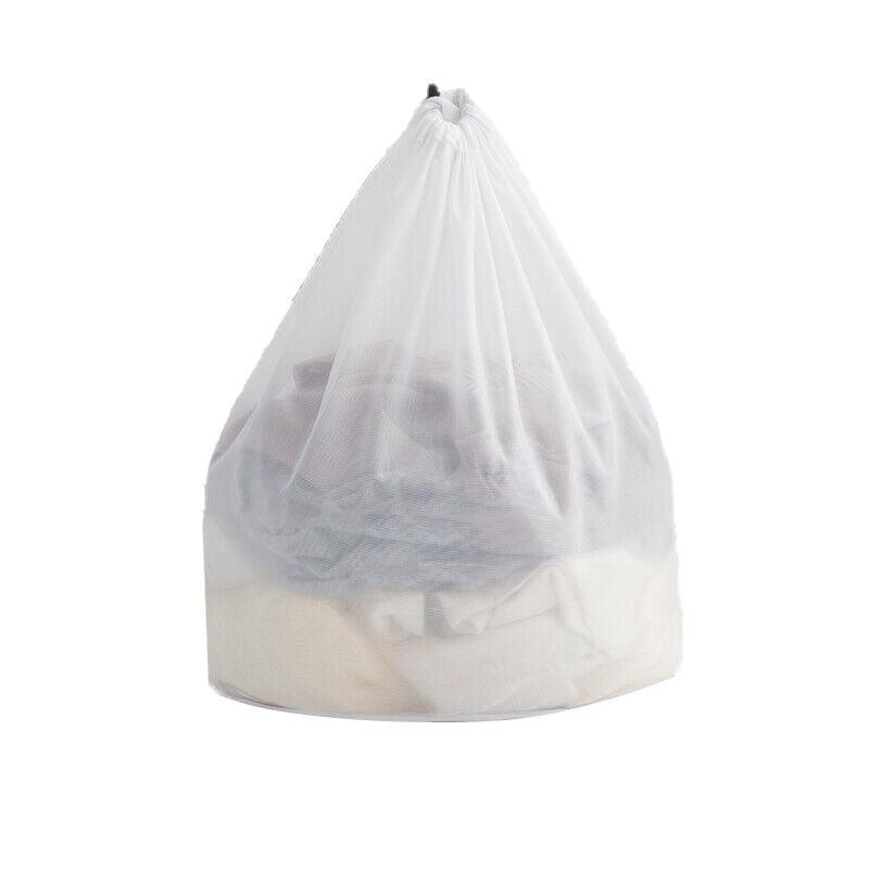 Laundry Washing Mesh Net Bag Drawstring Delicate Cloth Cleaning Clothes Lingerie - XL (80*60CM)