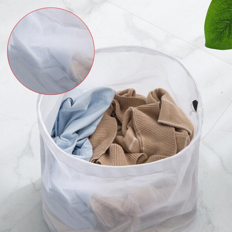 Laundry Washing Mesh Net Bag Drawstring Delicate Cloth Cleaning Clothes Lingerie - M (50*40CM)