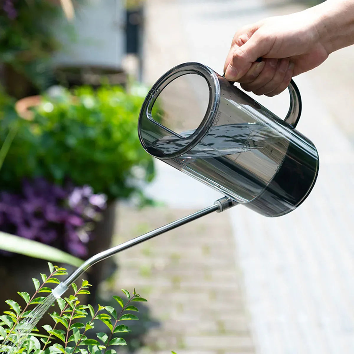 Watering Can Long Spout For Indoor Outdoor Garden Potted Plants Flowers Use - Green