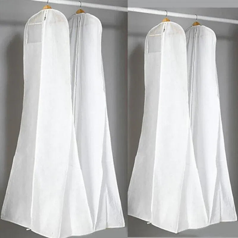 White Extra Large Wedding Dress Bridal Gown Garment Breathable Cover Storage Bag