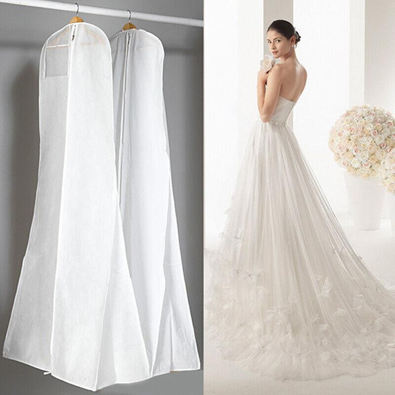 White Extra Large Wedding Dress Bridal Gown Garment Breathable Cover Storage Bag