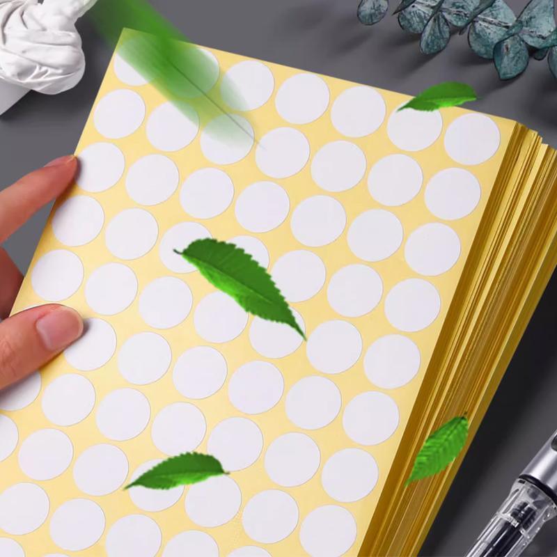8/13/25/50mm Colour Sticker Dots Adhesive Round Labels Circular Scrapbooking White - 100mm*2 Dots