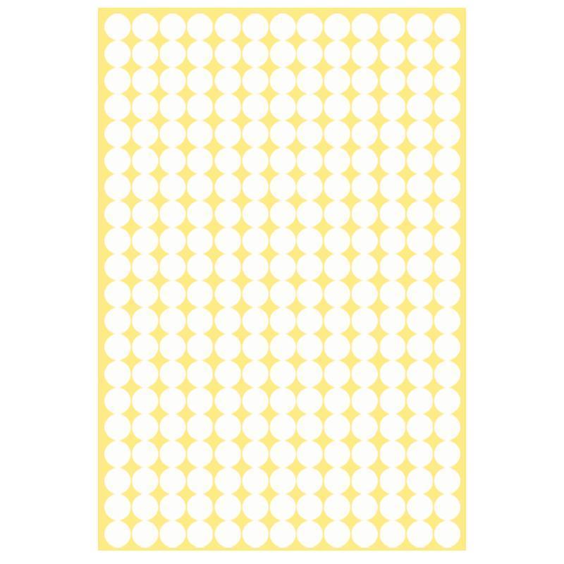 8/13/25/50mm Colour Sticker Dots Adhesive Round Labels Circular Scrapbooking White - 100mm*2 Dots