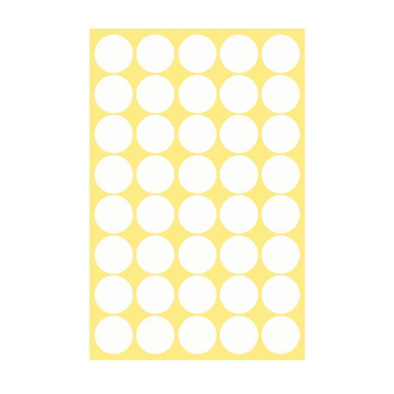 8/13/25/50mm Colour Sticker Dots Adhesive Round Labels Circular Scrapbooking White - 100mm*2 Dots
