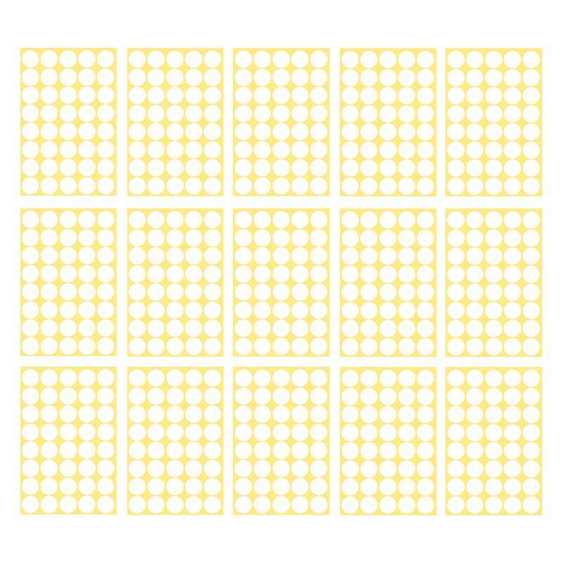 8/13/25/50mm Colour Sticker Dots Adhesive Round Labels Circular Scrapbooking White - 100mm*2 Dots