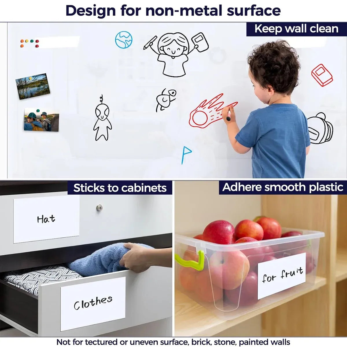 Whiteboard Multipurpose Office Home School Frame Dry Erase Board