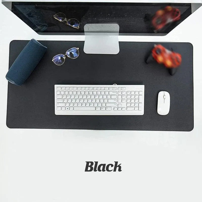 Large Leather Gaming Mouse Pad Waterproof Desk Keyboard Mat 120 x 60cm - Wine Red