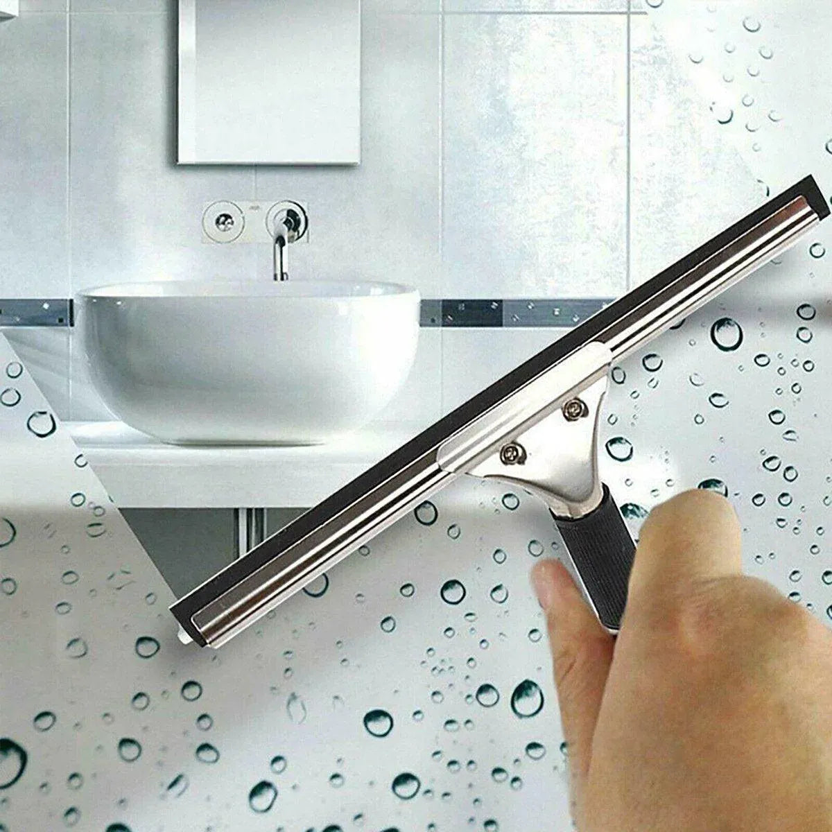 Household Wiper Bathroom Scraper Cleaning Tool for Glass and Floor Cleaning - 25CM
