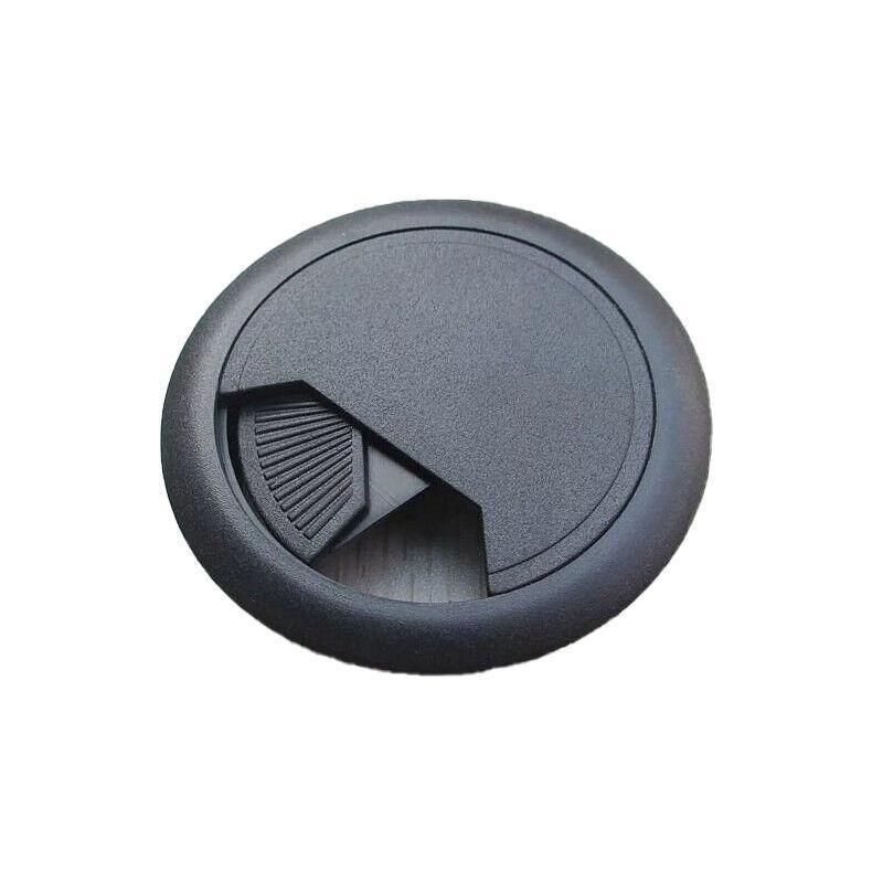 Desk Grommet Cable Hole Covers 50mm Wire Tidy Port for Table Surface 12pcs Set - Black-12PCS