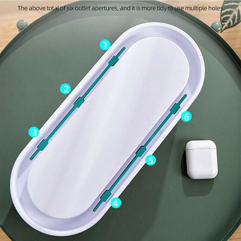 Cable Power Management Storage Box Socket Wire Tidy Organiser Hide Case - White