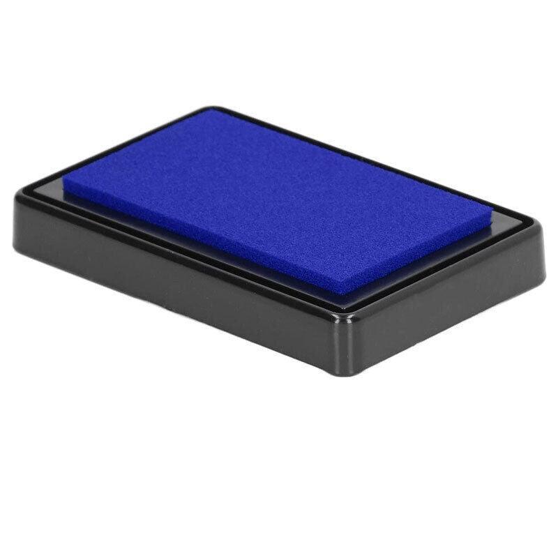 Stamp Ink Pad Rectangular 63x95mm for Rubber Stamps Office Fingerprint Stamping - Blue