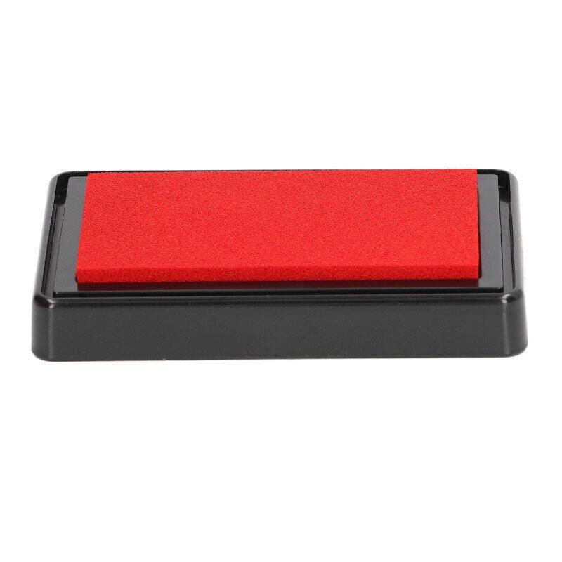Stamp Ink Pad Rectangular 63x95mm for Rubber Stamps Office Fingerprint Stamping - Red