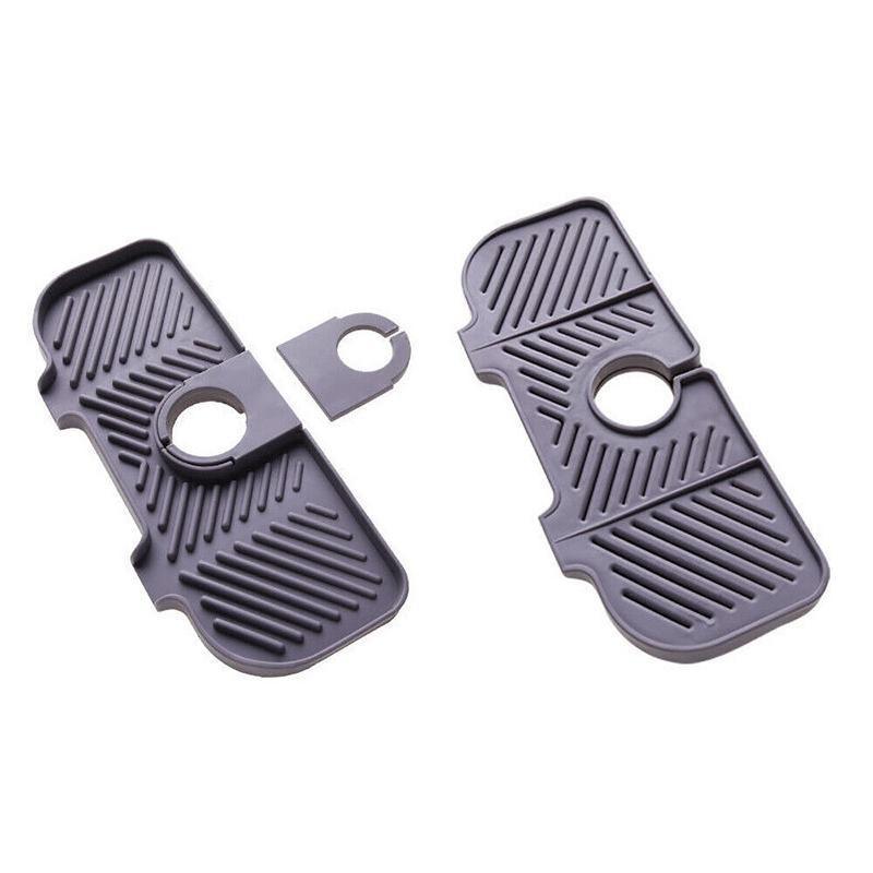 Kitchen Faucet Storage Rack Holder Soap Sponges Caddy Organizer Sink Basket Rack - Black