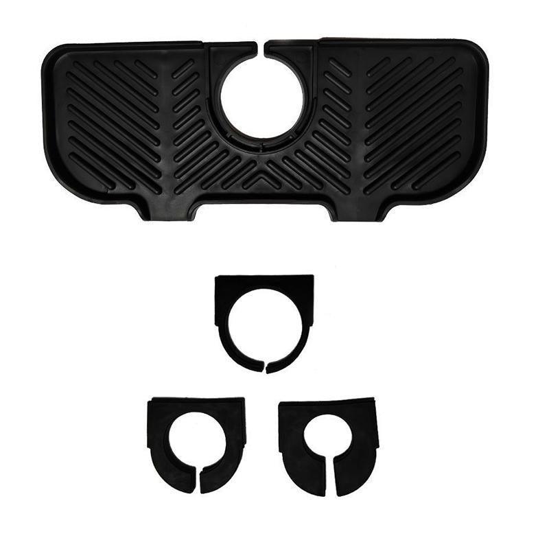 Kitchen Faucet Storage Rack Holder Soap Sponges Caddy Organizer Sink Basket Rack - Black