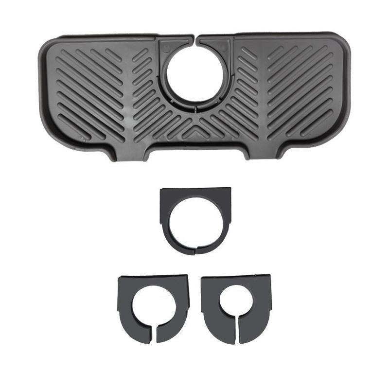 Kitchen Faucet Storage Rack Holder Soap Sponges Caddy Organizer Sink Basket Rack - Black