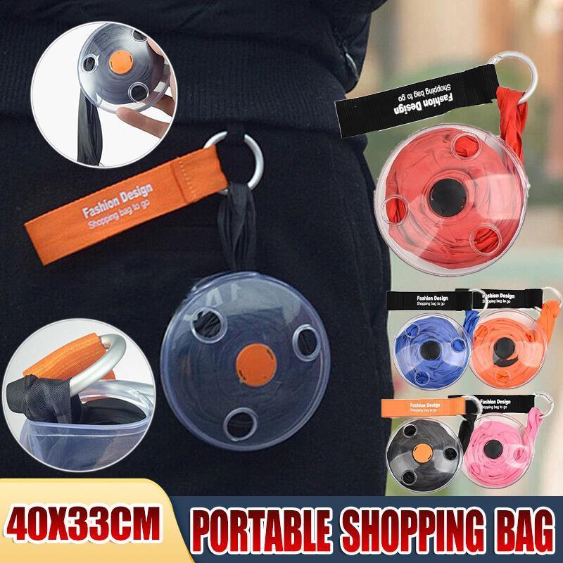 Large Capacity Folding Telescopic Storage Bag Portable Shopping Bag For Travel - Black