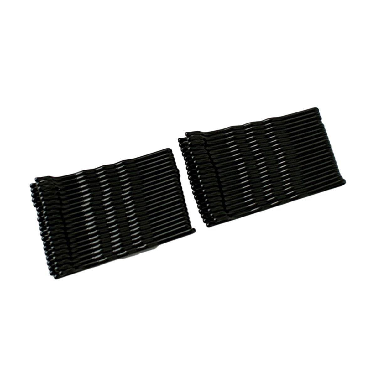 40 PCS Short Black Waved Hair Pins Bobby Pins Grips Salon Dance Hair Accessories - Long Curved Clip