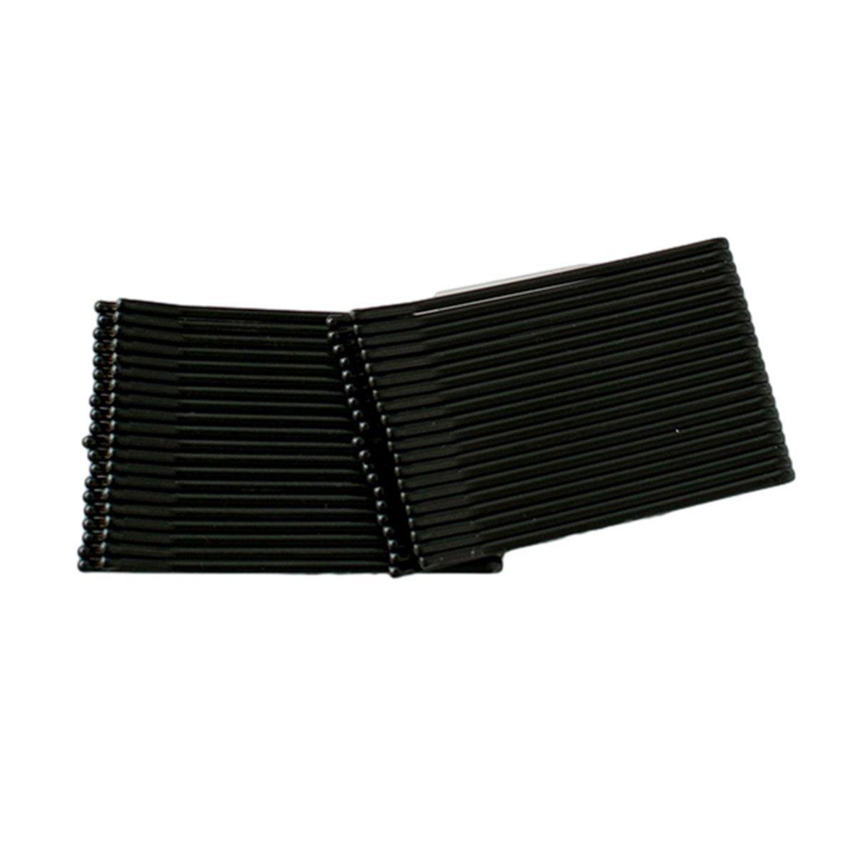 40 PCS Short Black Waved Hair Pins Bobby Pins Grips Salon Dance Hair Accessories - Long Curved Clip